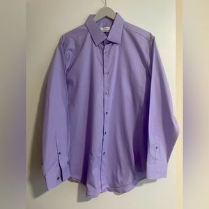Calvin Klein dress shirt slim fit size 17 32/33 ew with tag lavender